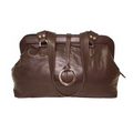 Ladies Cynthia Doctor Style Bag w/ Wide Mouth - Dark Brown
